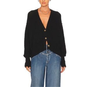 Free People Black Cardi